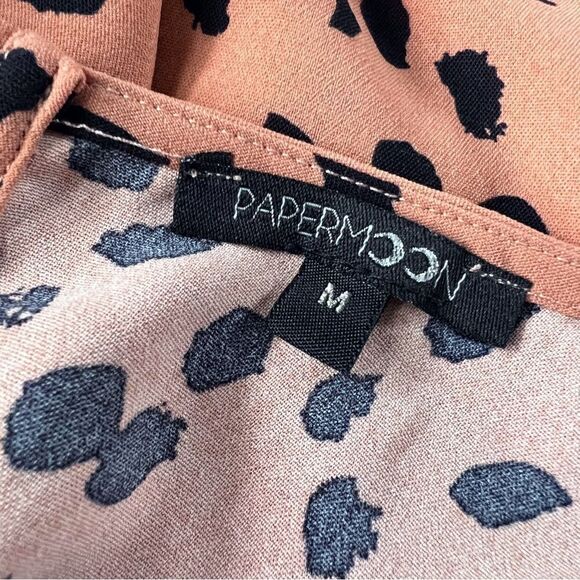 Paper moon stitch fix puff sleeve blouse animal print - Picture 2 of 5